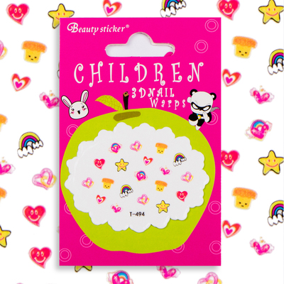 四色3D美甲贴花