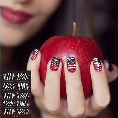 方型镂空指甲贴 